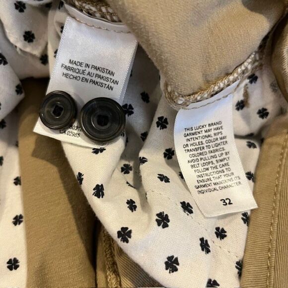 Lucky Brand Men's Chino Khaki Shorts Tan Lucky You Size 32 - Picture 8 of 11